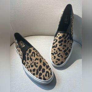 Keds leopard print slip on size 9